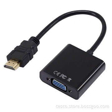HDMI A to VGA Female Connectors, Supports Video Output